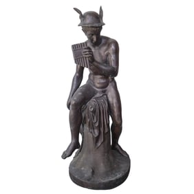 After Bertel Thorvaldsen Bronze Hermes/Mercury Sculpture