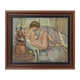 George Shelly (American, b. 1941) Nude Oil Painting