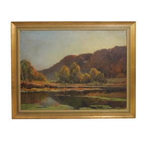 Large Signed Landscape Oil Painting