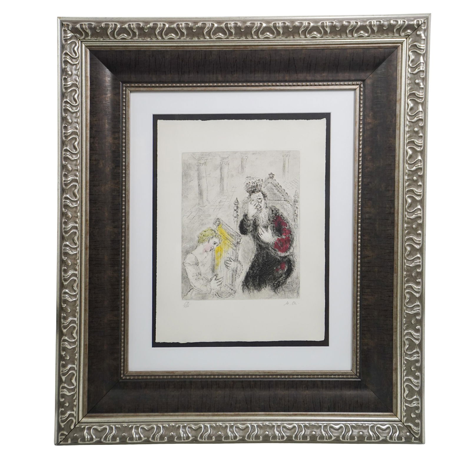 Marc Chagall (Russian-French,1887) Limited Edition Hand Colored Etching (1 of 5)