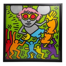 Keith Haring (American, 1958) "Andy Mouse" 1986 Screen Print