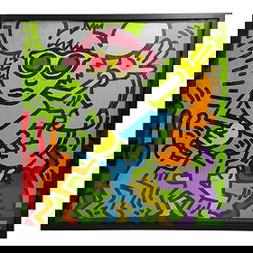 Keith Haring (American, 1958) "Andy Mouse" 1986 Screen Print: Keith Haring (American, 1958) "Andy Mouse" 1986 Screen Print1986, American.Keith Haring (American, 1958-1990) "Andy Mouse" 1986 screen print. Published by Neues Publishing Company. Framed.Keith Haring