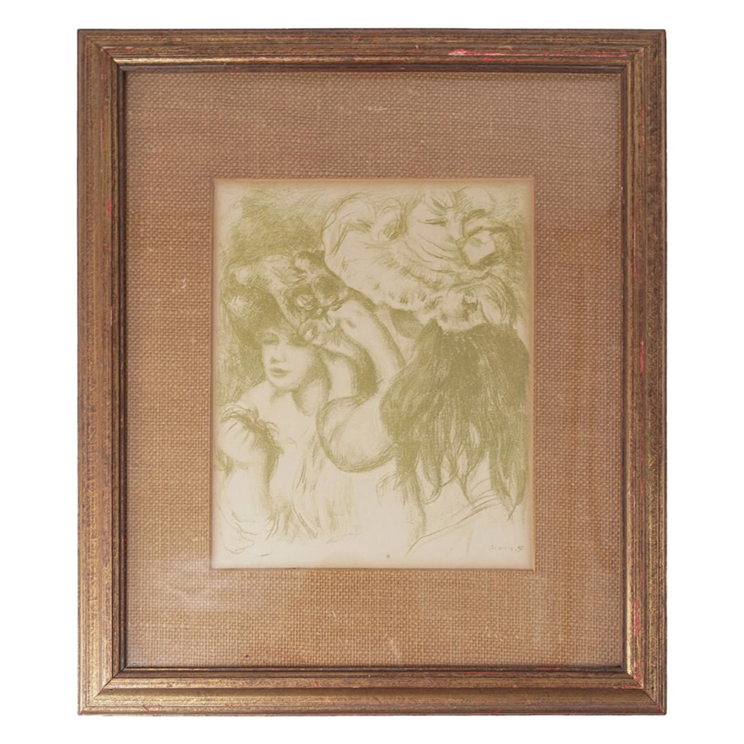 Pierre-Auguste Renoir (French, 1841-1919) "Le Chapeau Epingle" Lithograph (1 of 3)