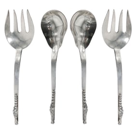 (4 Pc) Mexican Sterling Silver Serving Utensils Grouping