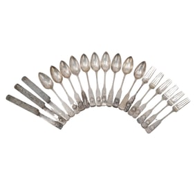 (19 pcs) Antoni Riedel Russian 84 Silver Flatware Set