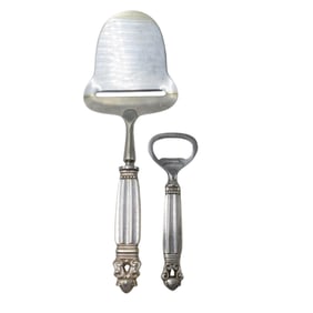 (2 Pc) Sterling Silver George Jensen Tableware Utensils