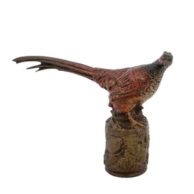 Austrian Cold Painted Bronze Pheasant Figurine