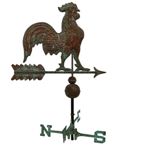 Antique Patinated Copper and Iron Weathervane