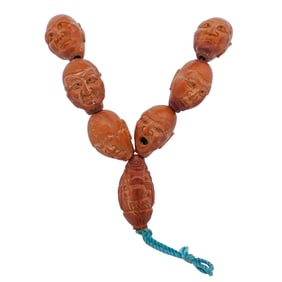 Chinese Hand-Carved Buddhist Prayer Beads