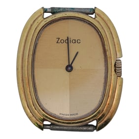 Vintage Unisex Gold Tone Zodiac Watch