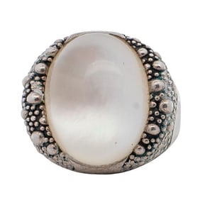 Michael Dawkins "Starry Night" Sterling & Mother of Pearl Ring