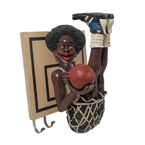 Retro Figurative Basketball Wall-Mounted Sculptural Coat Hanger