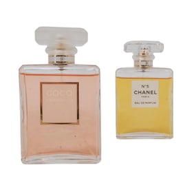 (2 Pc) Vintage Chanel Eau De Parfume Bottles