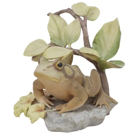 Cybis American Bullfrog ‘Enchanted Prince’ Bisque Porcelain Figurine