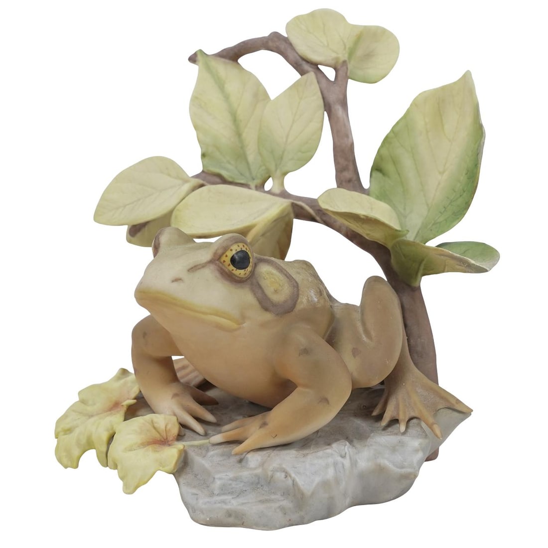Cybis American Bullfrog ‘Enchanted Prince’ Bisque Porcelain Figurine: Cybis American Bullfrog ‘Enchanted Prince’ Bisque Porcelain Figurine1978, American.Cybis American Bullfrog ‘Enchanted Prince’ bisque porcelain figurine. With Cybis signature.Part of a series o