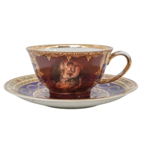 (2 Pc) Bavaria Beehive Mark Hertel Jacob Rehau Demitasse Cup& Saucer Set