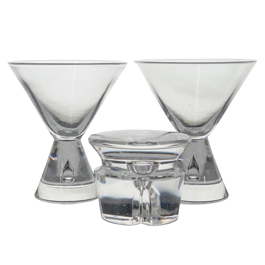 (3 Pc) Steuben Glass By George Thompson Glasses Set (1 of 9)