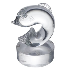 Steuben Glass "Leaping Dolphin" Figurine