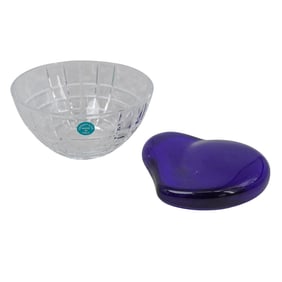 (2 Pc) Tiffany & Co. Candy Dish & Paperweight