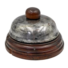 Vintage Wood and Metal Counter Bell