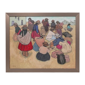 Hugo Cruz Shuan (Peruvian, 20th c.) Oil Painting