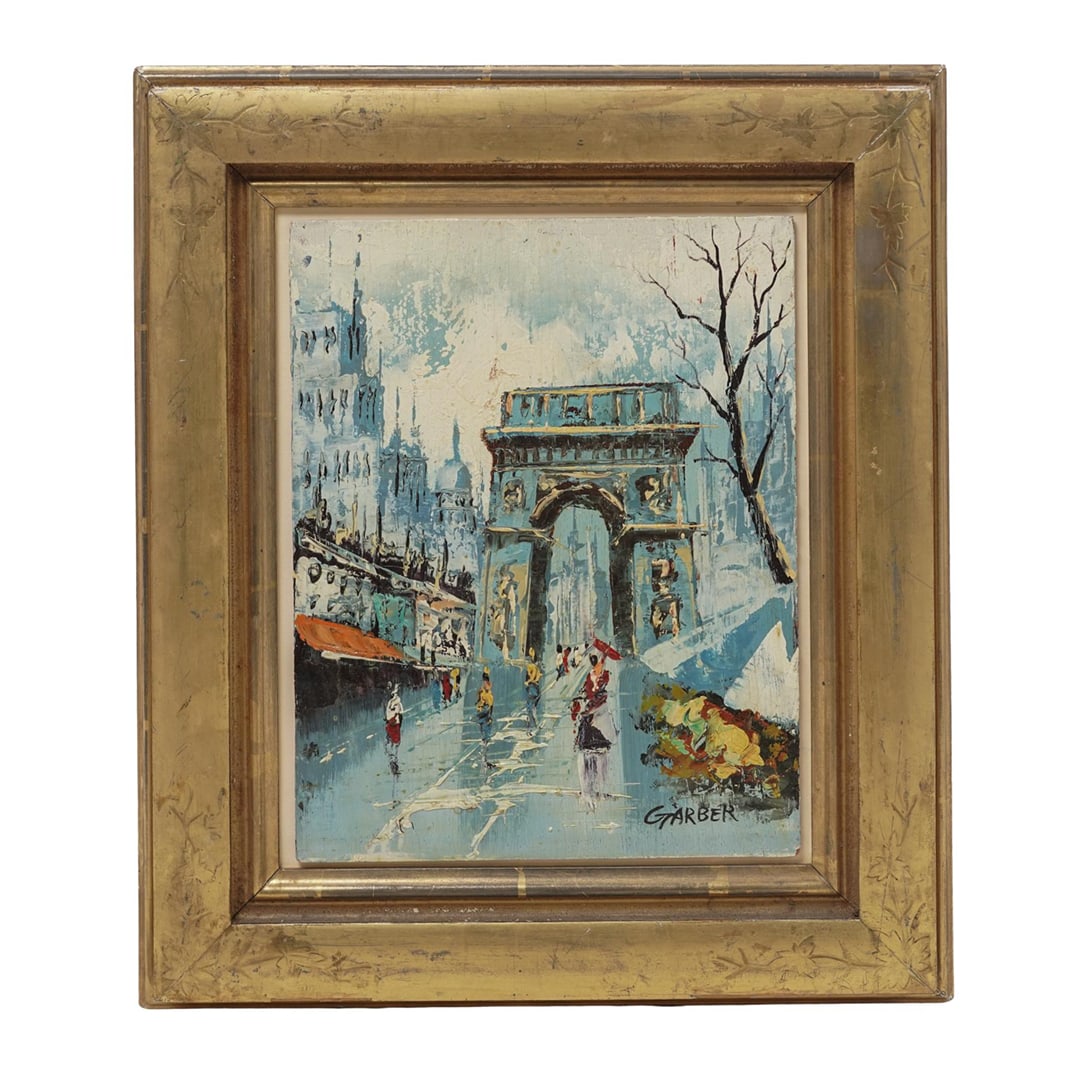 Daniel Garber (American, 1880-1958) Arc de Triomphe Oil on Board (1 of 6)
