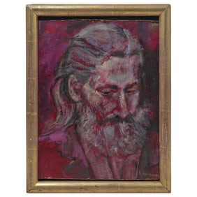 Signed After Alexej Harlamoff Oil on Board Portraiture