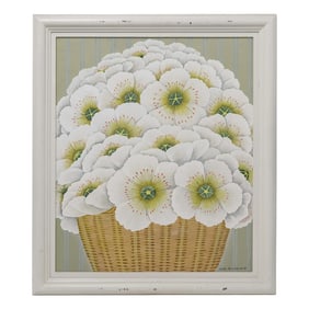 Katie Reinhardt (American, 20th c.) Floral Oil Painting