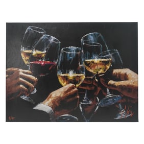 Fabian Perez (Argentina, b. 1967) "White and Red" Giclee on Canvas