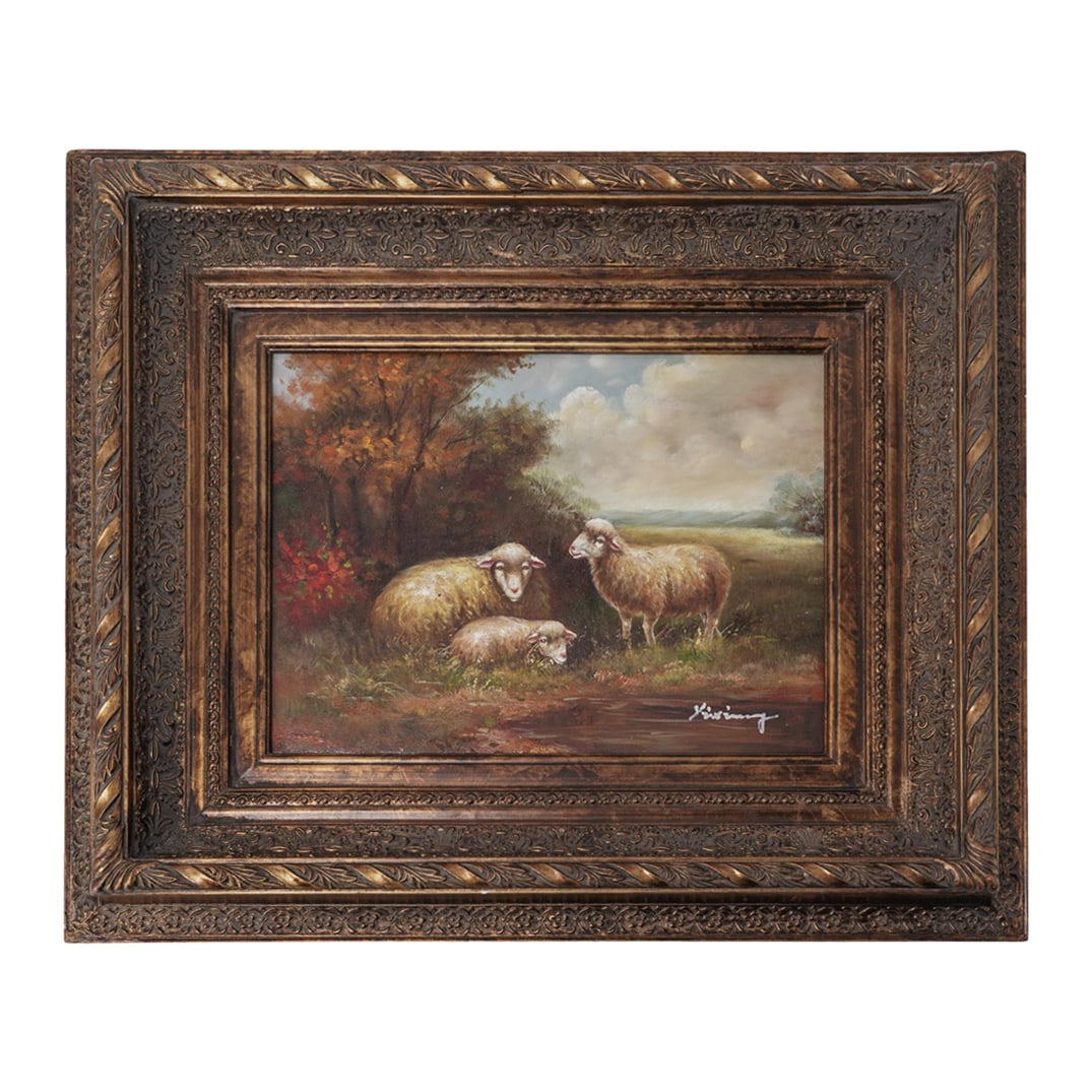 Signed Pastoral Oil Painting (1 of 4)