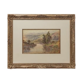 Louis Michel Elshemius (American, 1864-1941) Watercolor Landscape