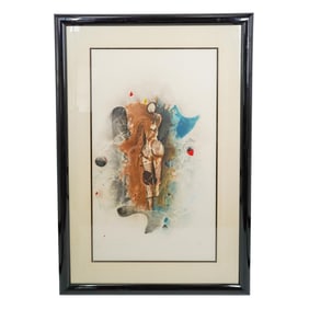 David Schluss (Israeli, b. 1943) Figural Gouache Painting