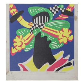 Ushio Shinohara (Japanese, b. 1932) "Kanzashi" Numbered Silkscreen