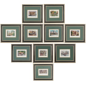 (10 Pc) Michael J. Leu Framed New York City Framed Art Prints