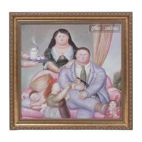Fernando Botero (Columbian, 1932-2023) "La Familia Colombiana" Giclee Print