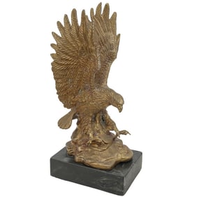 Vintage Brass Eagle Sculpture