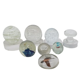(6 pcs) Handcrafted Glass Paperweights