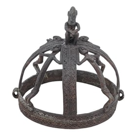 Cast Bronze Dogon Ceremonial Crown