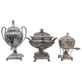 (3 pcs) Silver Plated Samovars
