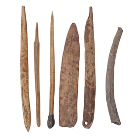 (6 pcs) Northern Native American Bone Tools