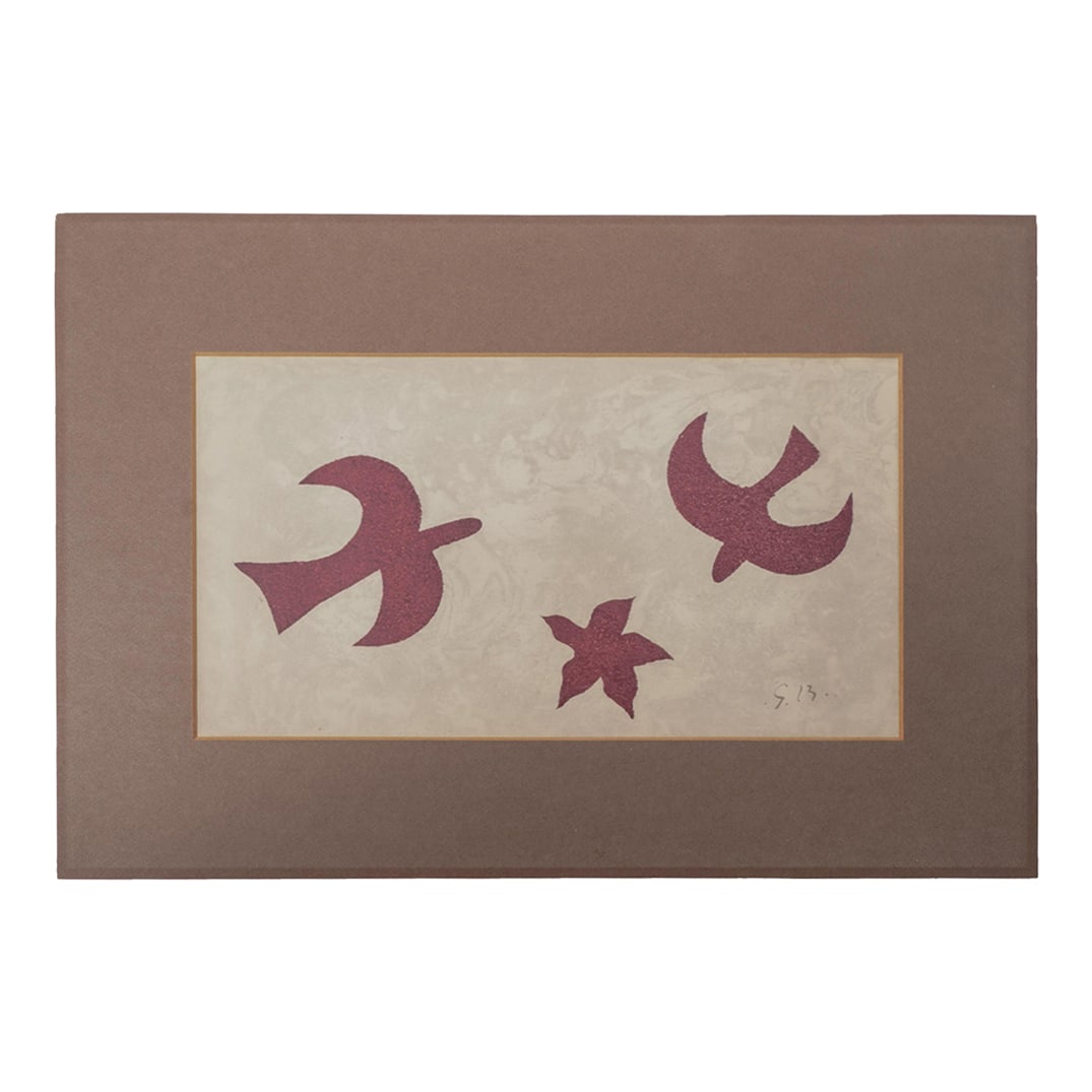 Georges Braque (French, 1882-1963) "Birds in Flight" Print: Georges Braque (French, 1882-1963) "Birds in Flight" Print20th century, FrenchA print of an artwork titled "Birds in Flight" by French artist Georges Braque (b. 1882 d. 1963). Marked on back "XIV Geor