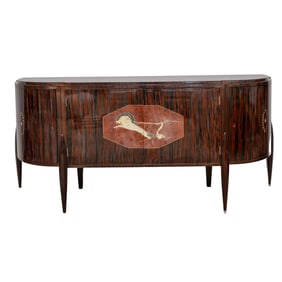 Jules Leleu Style Macassar Wood Console