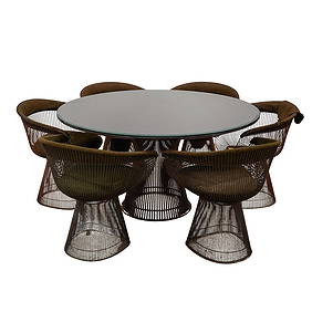 (7 pc) Knoll x Warren Platner Dining Room Set (1 of 13)