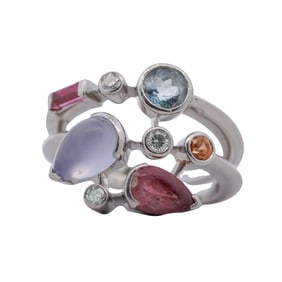 Cartier Platinum & Gemstone "Meli Melo" Ring