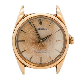 Vintage Rolex Oyster Perpetual 18k Gold Watch