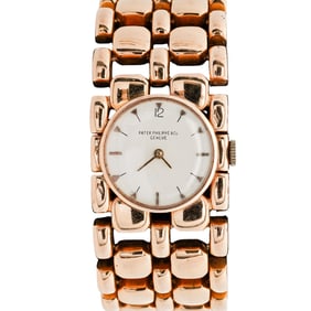 Patek Phillipe 18k Gold Watch w/ Art Deco Bracelet