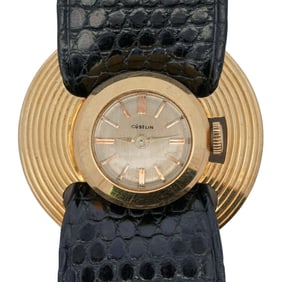 (2 Pc) Gubelin Vintage 18K Gold Watch & Additional Strap