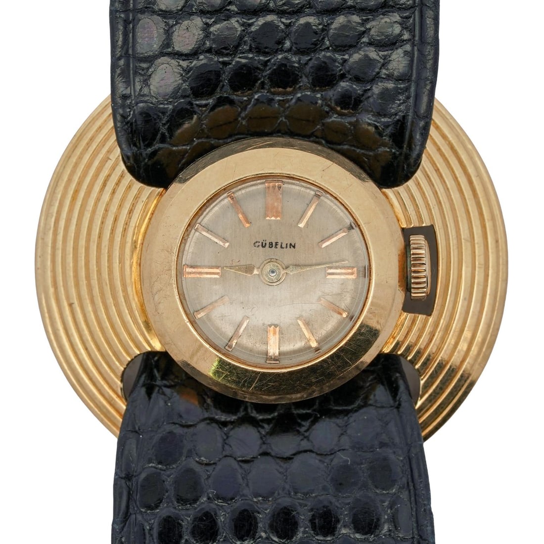 (2 Pc) Gubelin Vintage 18K Gold Watch & Additional Strap (1 of 8)