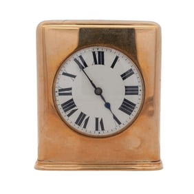 Tiffany 18k Gold Table Clock