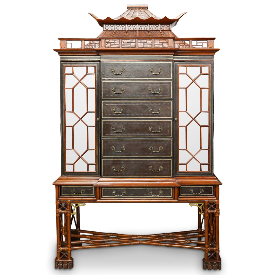 Maitland Smith Chinoiserie Secretary Cabinet (1 of 11)